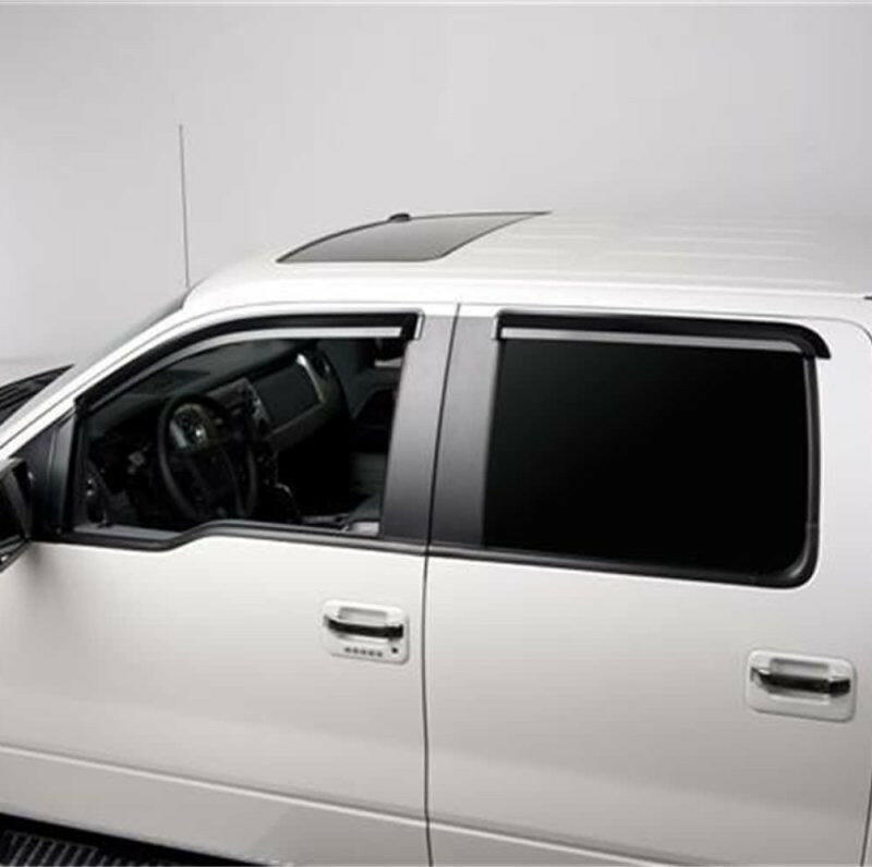 Putco 09-14 Ford F-150 Crew Cab - Tape on Application Element Tinted Window Visors Wind Deflectors Putco