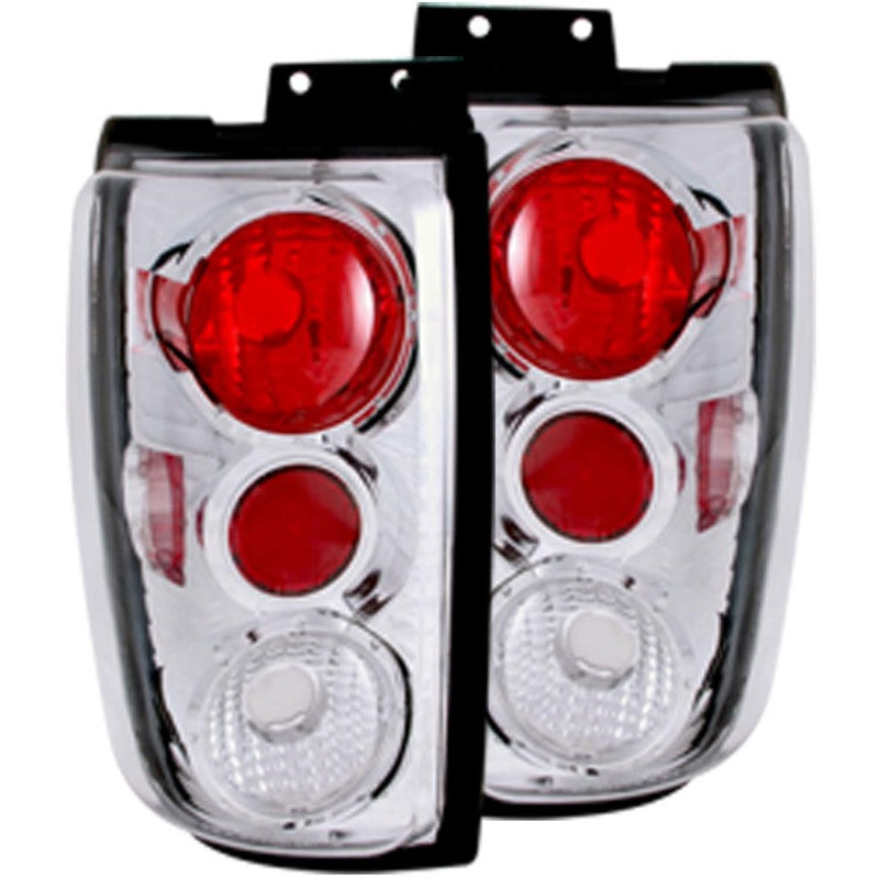 ANZO 1997-2002 Ford Expedition Taillights Chrome Tail Lights ANZO