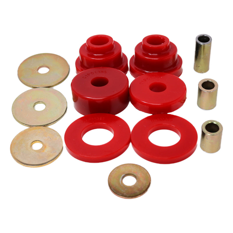 Energy Suspension 05-15 Toyota Tacoma w/ 6 Lug Rear Differential Bushing Set - Red Bushing Kits Energy Suspension