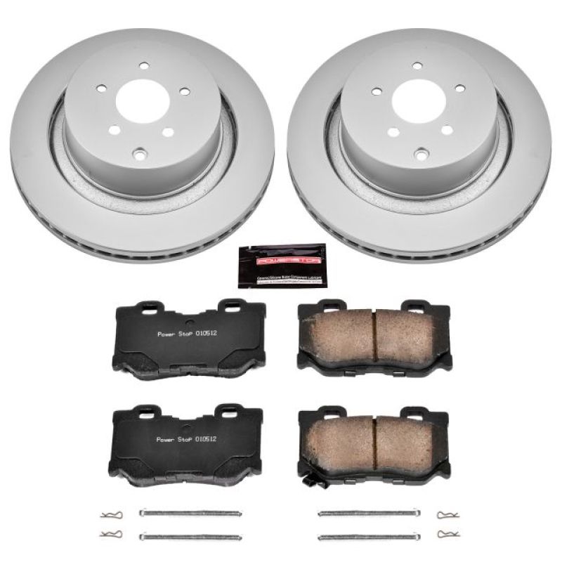 Power Stop 09-13 Infiniti FX50 Rear Z17 Evolution Geomet Coated Brake Kit Brake Kits - Performance Blank PowerStop