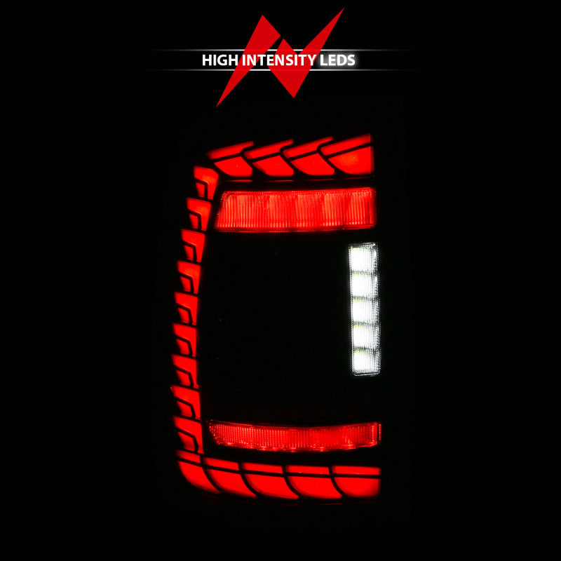 ANZO 19-24 RAM 2500/3500 Full LED Tail Lights SeqSig Black - Pair Tail Lights ANZO