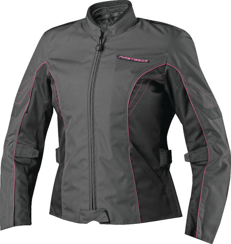 FIRSTGEAR Contour Jacket Womens Charcoal/Black/Pink - Small Jackets - Textile First Gear