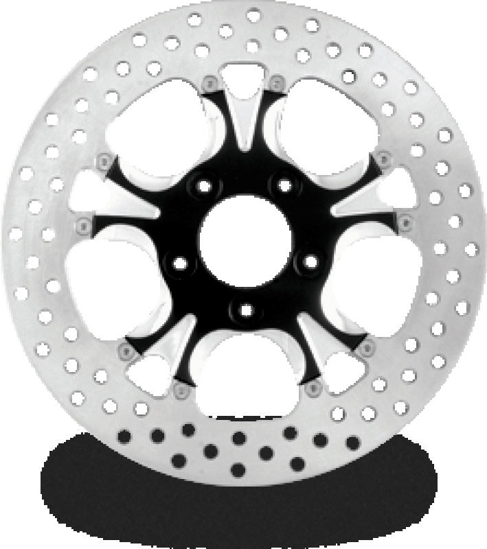 Performance Machine Disc/Carr 11.5 Luxe Fr Lt - Contrast Cut Platinum Brake Rotors - Drilled Performance Machine