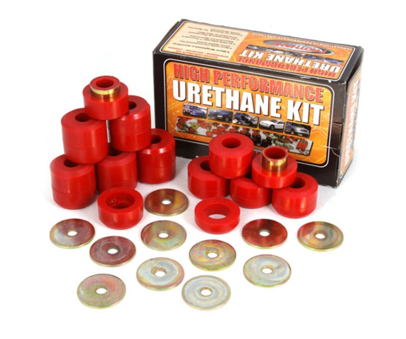 Rugged Ridge Body Mount Kit Red 22 Pieces 97-06 TJ Body Side Moldings Rugged Ridge