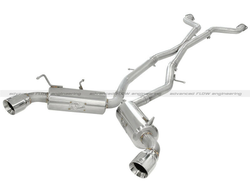 aFe Takeda 2.5inch SS Exhaust Cat-Back 09-13 Nissan 370Z V6 3.7L Polished Tips Catback aFe