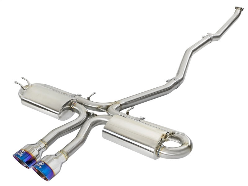 aFe Takeda 3in 304 SS Cat-Back Exhaust System w/ Blue Tips 2017+ Honda Civic Si 4Dr I4 1.5L (t) Catback aFe