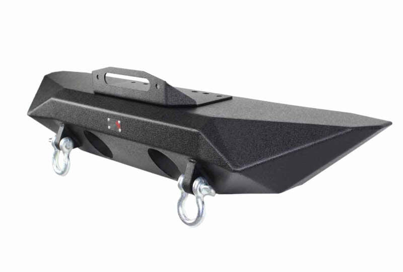 Fishbone Offroad 07-18 Jeep Wrangler JK Rubicon Unlimited Steel Front Bumper - Blk Txtrd Powdercoat Bumpers - Steel Fishbone Offroad