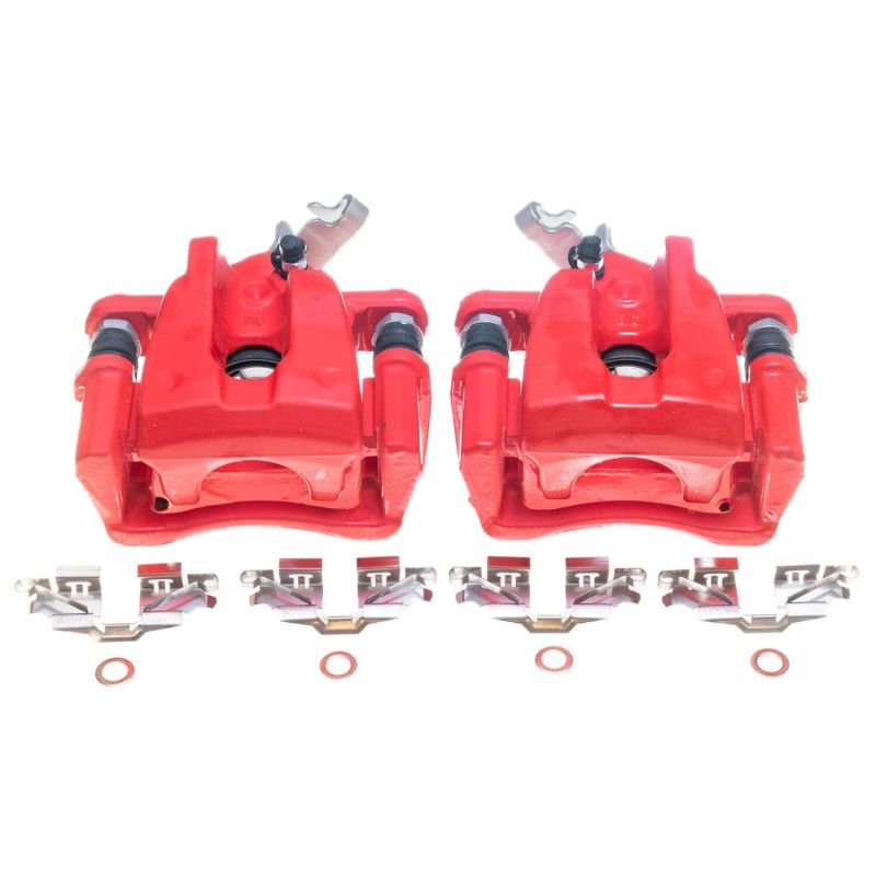 Power Stop 09-10 Pontiac Vibe Rear Red Calipers - Pair Brake Calipers - Perf PowerStop