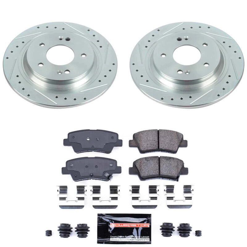 Power Stop 22-23 Hyundai Kona AWD Rear Z23 Evolution Brake Kit Brake Kits - Performance D&S PowerStop