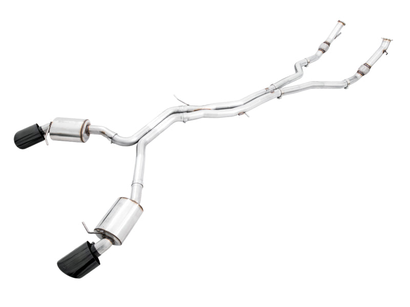 AWE Tuning Audi B9.5 RS5 Sportback Non-Resonated Touring Edition Exhaust - RS-Style Diamond Blk Tips Catback AWE Tuning