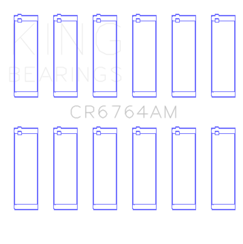 King Engine Bearings VW AES/AUE/ABV Connecting Rod Bearing Set (Set of 6) - Size STD Bearings King Engine Bearings