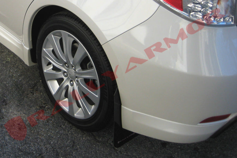 Rally Armor 08-10 Subaru WRX / 08-11 Impreza 2.5i (Hatch/Sedan) Basic Black Mud Flap w/Black Logo Mud Flaps Rally Armor