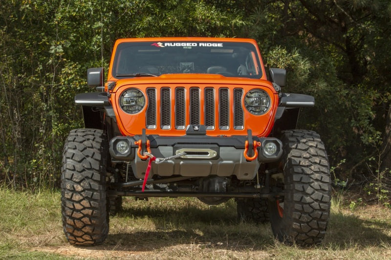 Rugged Ridge Stubby Venator Front Bumper 18-20 Jeep Wrangler JL/JT Bumpers - Steel Rugged Ridge