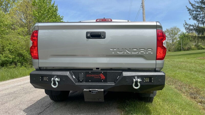 Fishbone Offroad 14-21 Toyota Tundra Rear Bumper - Black Texture Bumpers - Steel Fishbone Offroad