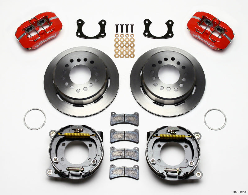 Wilwood Dynapro Low-Profile 11.00in P-Brake Kit - Red New Big Ford 2.36in Offset Big Brake Kits Wilwood