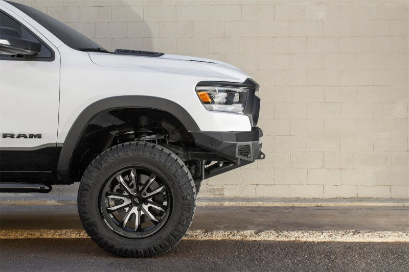Addictive Desert Designs 2019 Ram Rebel 1500 Stealth Fighter Fr Bumper w/Parking Sensor Cutouts Bumpers - Steel Addictive Desert Designs