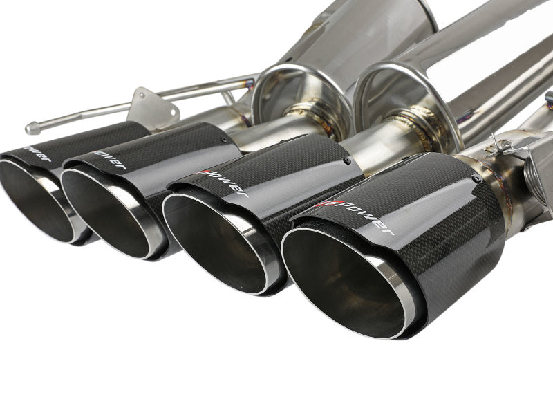 aFe MACH Force-Xp Axle-Back Exhaust System w/ Carbon Fiber Tips Chevrolet Corvette (C7) 14-19 6.2L Axle Back aFe