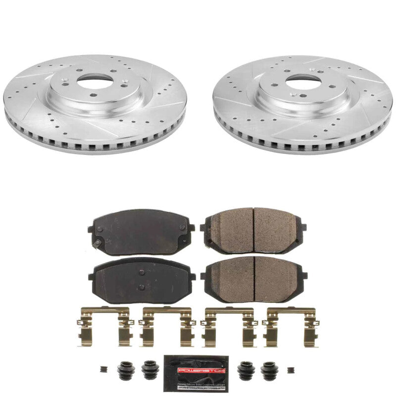 Power Stop 21-23 Hyundai Sonata Front Z23 Evolution Brake Kit Brake Kits - Performance D&S PowerStop