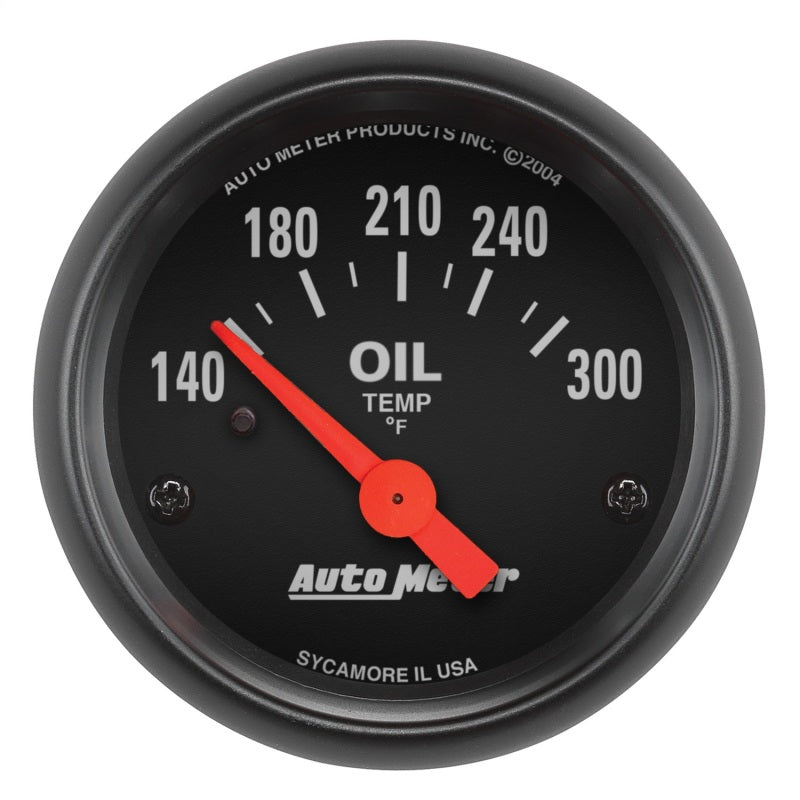 Autometer Z-Series 52mm 140-300 Degrees F Electric Oil Temp Gauge Gauges AutoMeter