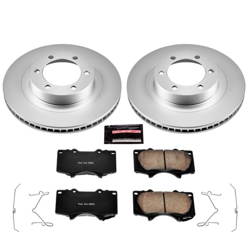 Power Stop 03-09 Lexus GX470 Front Z17 Evolution Geomet Coated Brake Kit Brake Kits - Performance Blank PowerStop
