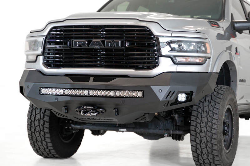 Addictive Desert Designs 19-20 RAM 2500/3500 Hammer Black Stealth Fighter Front Bumper Bumpers - Steel Addictive Desert Designs