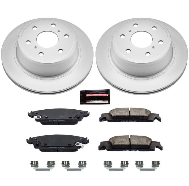 Power Stop 15-19 Cadillac Escalade Rear Z17 Evolution Geomet Coated Brake Kit Brake Kits - Performance Blank PowerStop