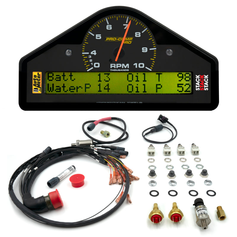 Autometer Pro-Comp Race Dash Display 0-3-10K RPM / WTRP / FUELP / OILP / OILT / WTMP / VOLT Gauges AutoMeter