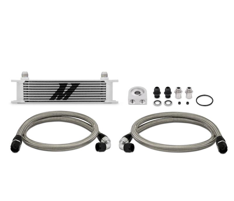 Mishimoto Universal 10 Row Oil Cooler Kit (Metal Braided Lines) Oil Coolers Mishimoto