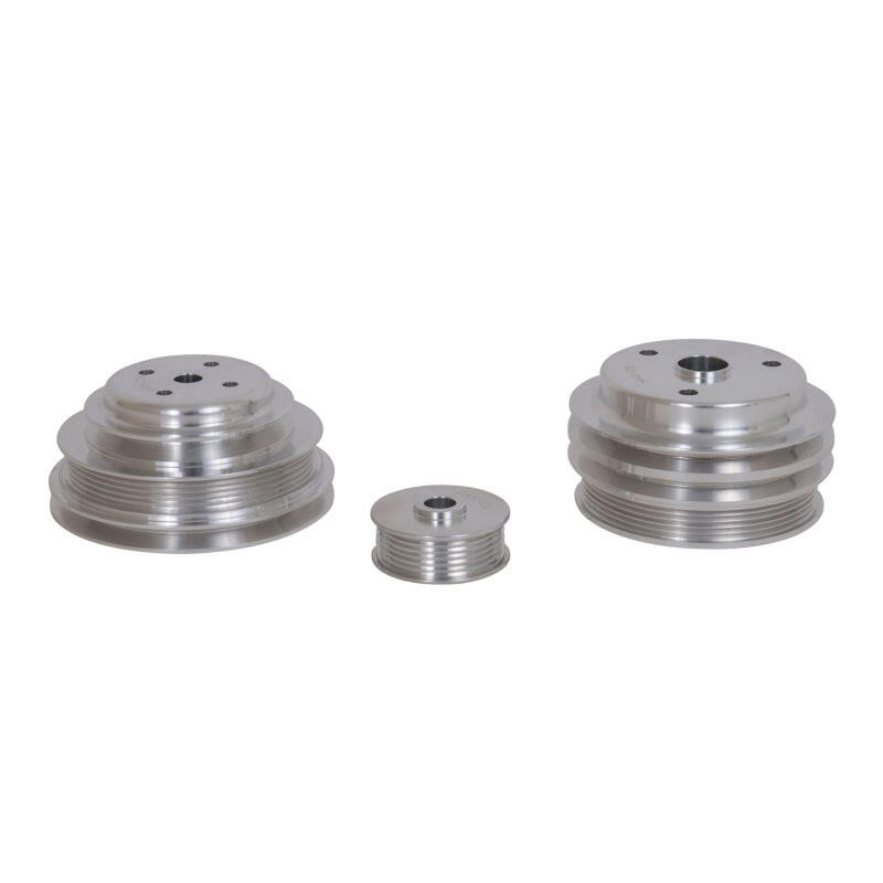 BBK 85-97 GM Truck 305 350 Underdrive Pulley Kit - Lightweight CNC Billet Aluminum (3pc) Pulleys - Crank, Underdrive BBK