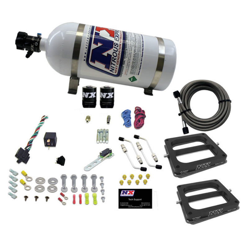 Nitrous Express Dual Dom/Gas Nitrous Kit (100-500HP) w/10lb Bottle Nitrous Systems Nitrous Express