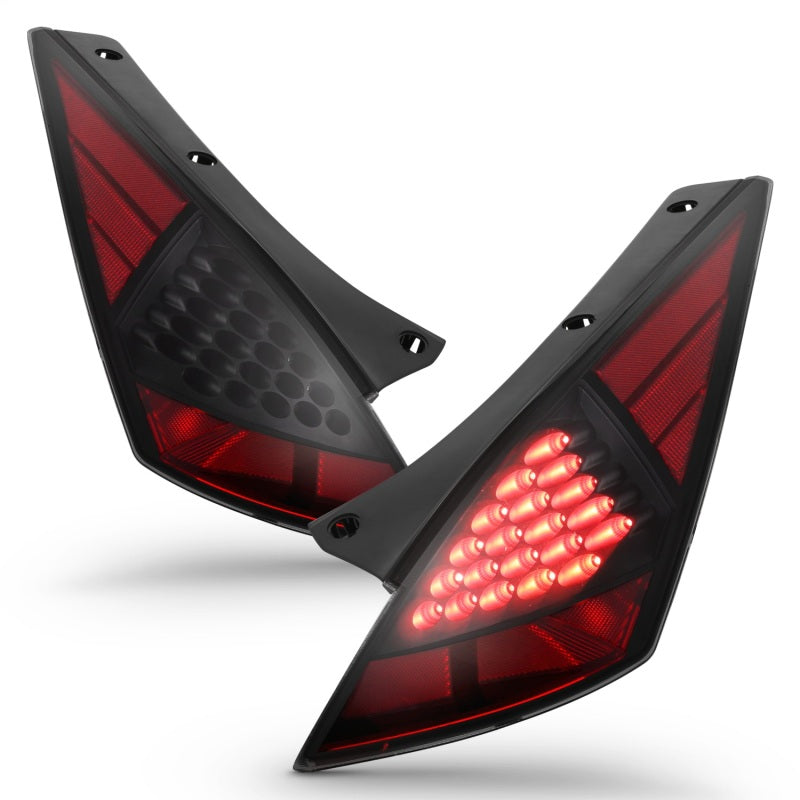 ANZO 2003-2005 Nissan 350Z LED Taillights Smoke Tail Lights ANZO