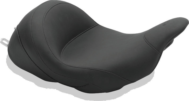 Mustang 08-21 Harley Electra Glide Std, Rd Glide, Rd King, Str Glide Lowdown Solo Seat - Black Solo Motorcycle Seats Mustang Motorcycle