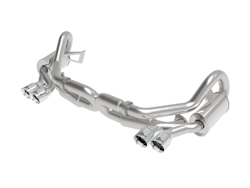aFe MACHForce XP 12-16 Porsche 911 Carrera H6-3.8L SS-304 Cat-Back Exhaust w/ Polished Quad Tips Catback aFe