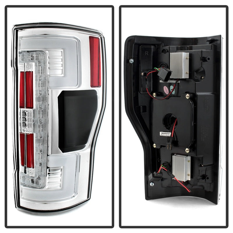 Spyder 17-18 Ford F-250 Super Duty (Excl LED Models) LED Tail Lights - Chrome (ALT-YD-FS17-LED-C) Tail Lights SPYDER