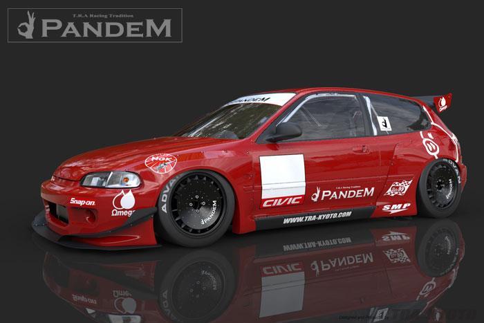 GReddy Pandem 92-98 Honda Civic Hatchback (EG) Rocket Bunny Full Wide-Body Aero Kit V1.5 Body Kits GReddy