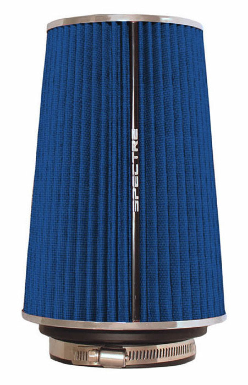 Spectre Adjustable Conical Air Filter 9-1/2in. Tall (Fits 3in. / 3-1/2in. / 4in. Tubes) - Blue Air Filters - Universal Fit Spectre