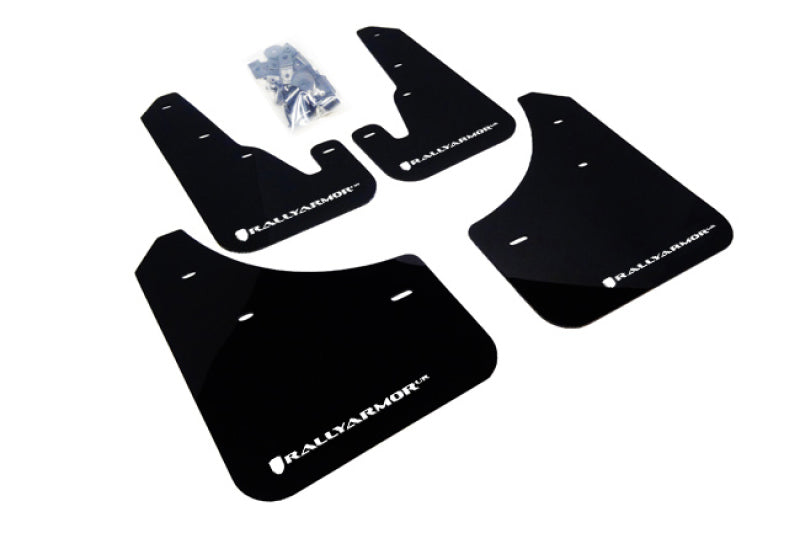 Rally Armor 04-09 Mazda3/Speed3 Black UR Mud Flap w/ White Logo Mud Flaps Rally Armor
