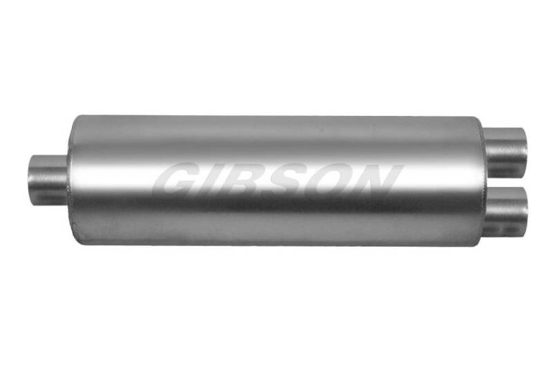 Gibson SFT Superflow Center/Dual Round Muffler Stainless Muffler Gibson