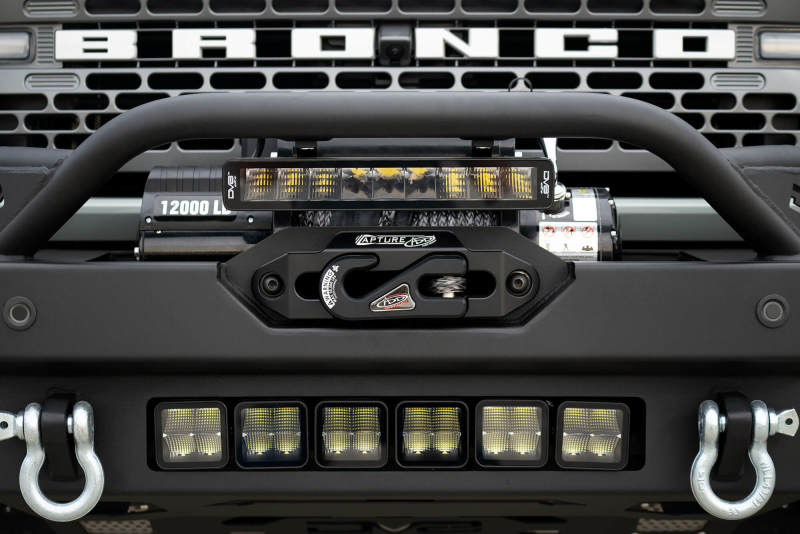 DV8 Offroad 2021+ Ford Bronco Modular Front Bumper Winch Capable w/ Auxiliary Light Mounts Bumpers - Steel DV8 Offroad