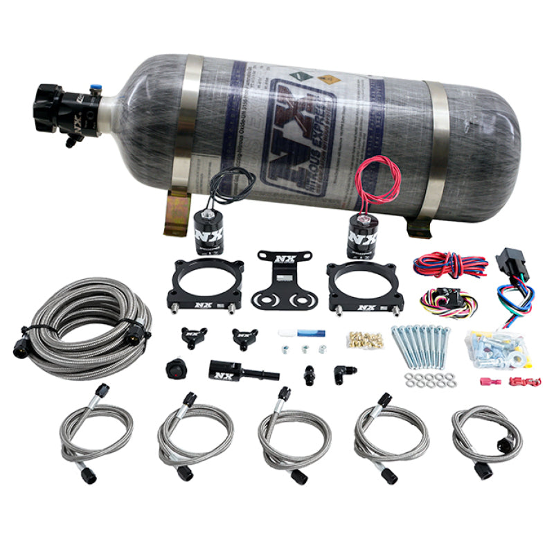 Nitrous Express 2024+ Ford Mustang 5.0L Dual Throttle Body Plate System w/12lb Composite Bottle Nitrous Systems Nitrous Express