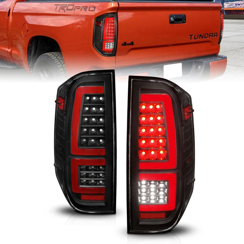 ANZO 2014-2021 Toyota Tundra LED Taillights Black Housing/Clear Lens Tail Lights ANZO
