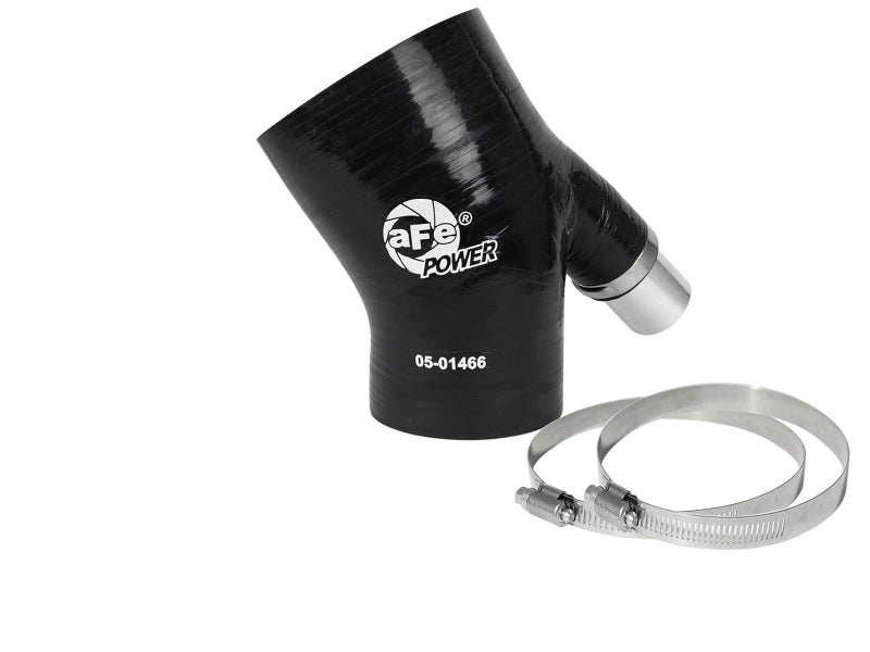 aFe MagnumFORCE Coupling Kit 3in ID x 2/14in x 35deg Elbow Reducing Coupler w. Vent - Black Silicone Couplers & Hoses aFe