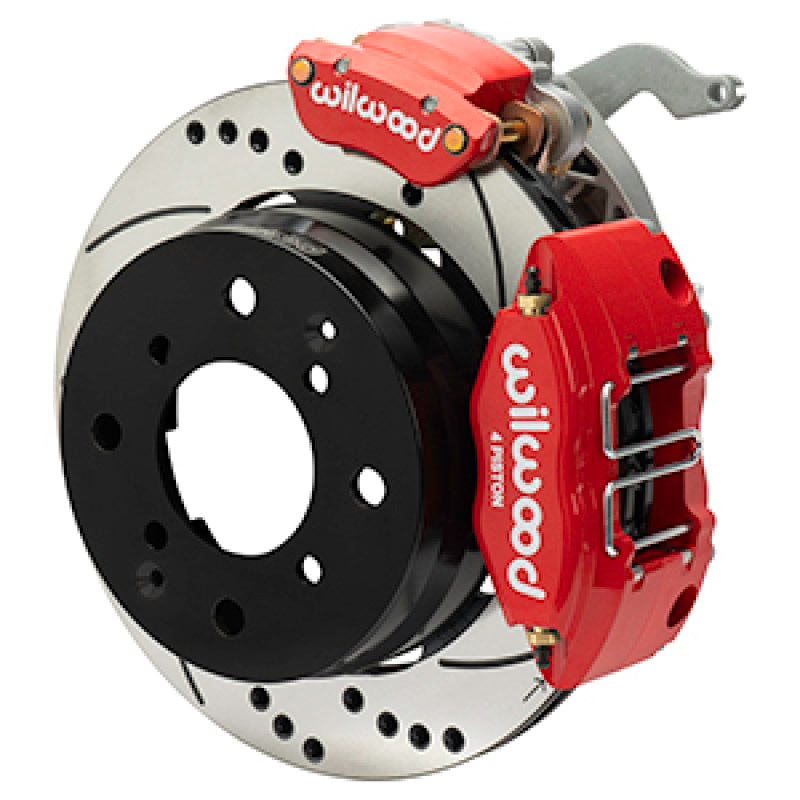 Wilwood 70-76 Porsche 914 Rear Powerlite Brake Kit Dilled & Slotted - Red Brake Kits - Performance Blank Wilwood