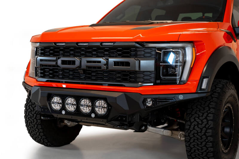 Addictive Desert Designs 2021+ Ford Raptor Bomber Front Bumper w/ 4 Rigid 360 6in Light Mounts Bumpers - Steel Addictive Desert Designs