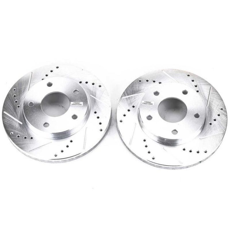 Power Stop 97-05 Chevrolet Blazer Front Evolution Drilled & Slotted Rotors - Pair Brake Rotors - Slot & Drilled PowerStop