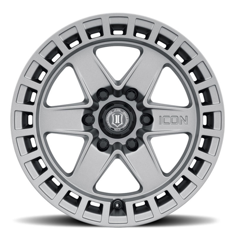 ICON Raider 17x8.5 6x135 6mm Offset 5in BS Titanium Wheel Wheels - Cast ICON
