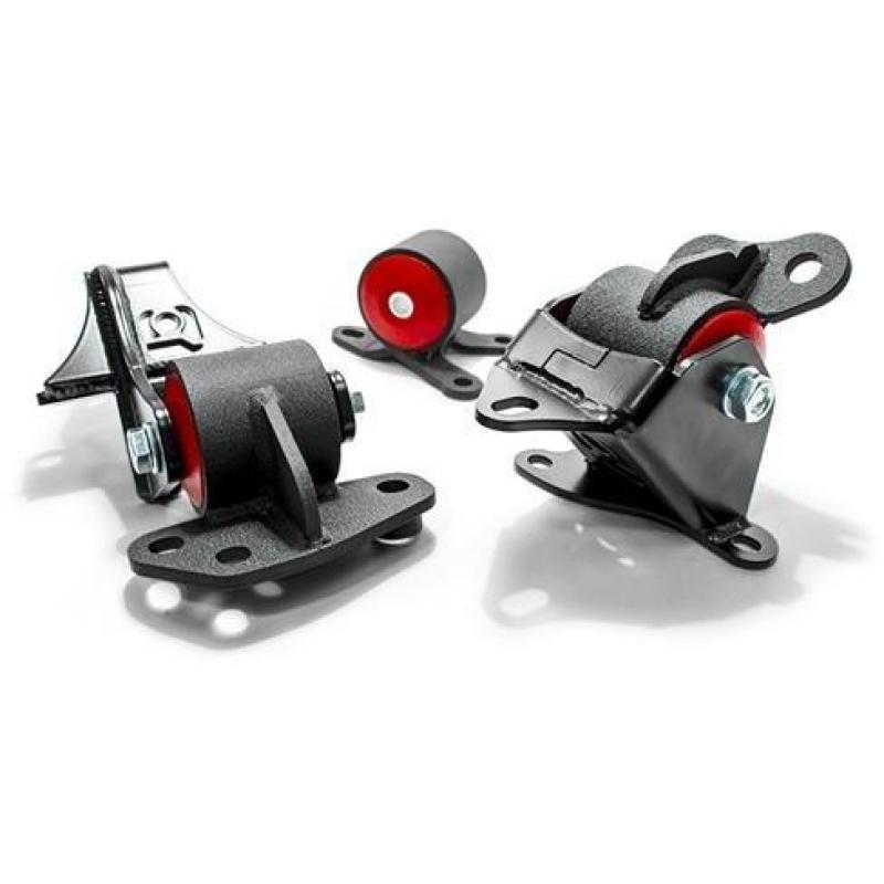 Innovative 96-00 Civic D-Series Black Steel Mounts 95A Bushings (CVT to Manual) Engine Mounts Innovative Mounts