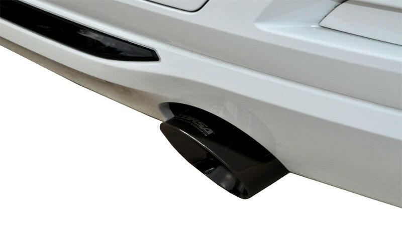 Corsa 2012-2017 BMW 335i Sedan RWD F30 3in Black Touring Dual Rear Single 3.5in Tip Cat-Back Exhaust Catback CORSA Performance