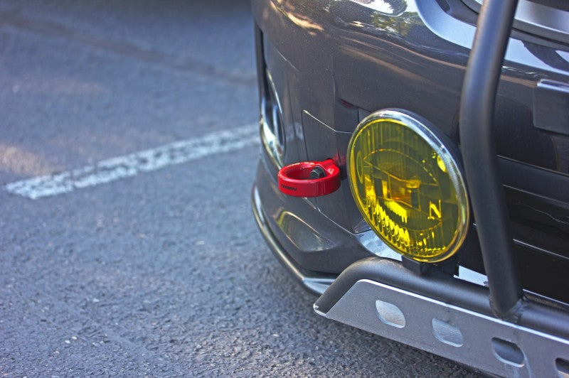 PERRIN 08-14 Subaru WRX & STI / 08-11 Impreza / 05-09 Legacy Tow Hook Kit (Front) - Red Tow Hooks Perrin Performance