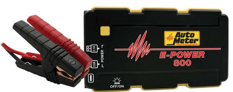 Autometer Jump Starter 12V Emergency Battery Pack 800A Peak/2220 MAH Battery Chargers AutoMeter